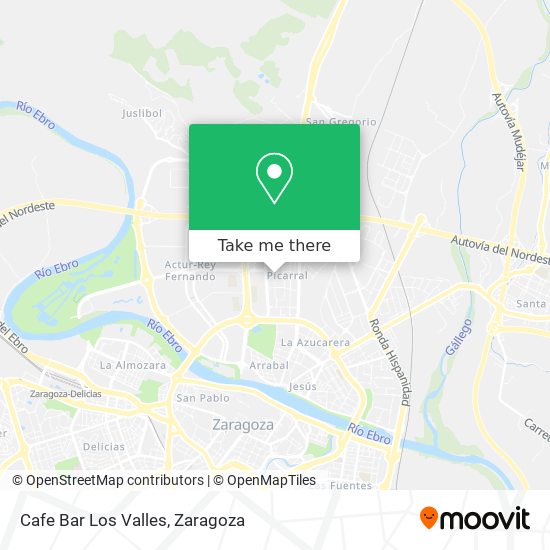 Cafe Bar Los Valles map