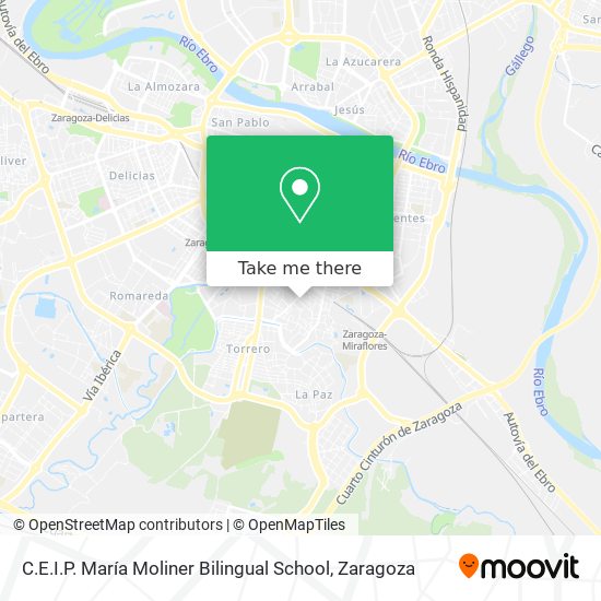 C.E.I.P. María Moliner Bilingual School map