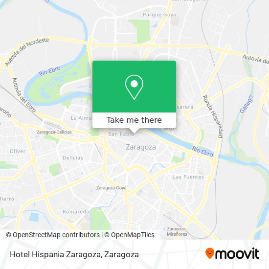 mapa Hotel Hispania Zaragoza