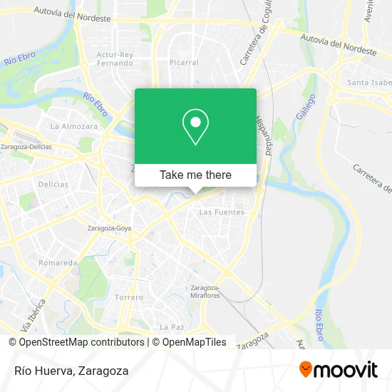 Río Huerva map