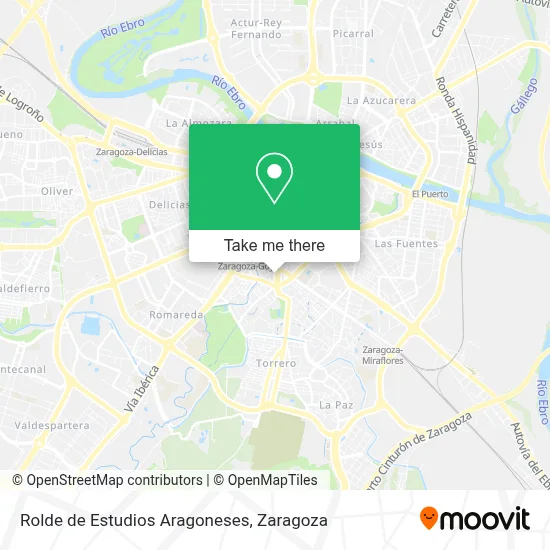 Rolde de Estudios Aragoneses map