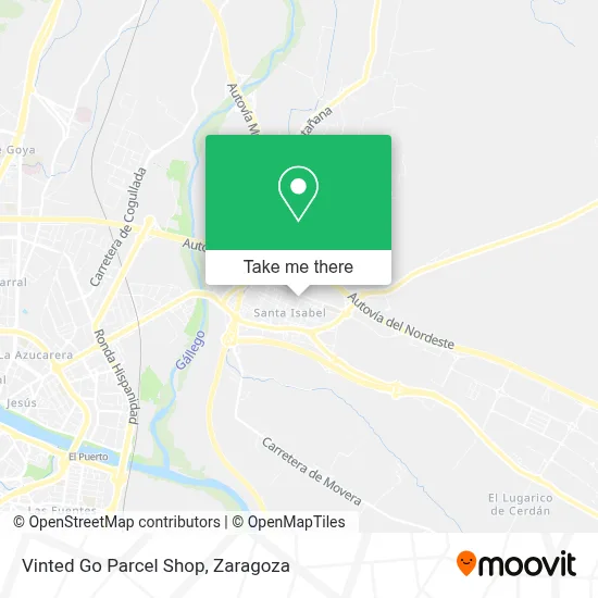 Vinted Go Parcel Shop map