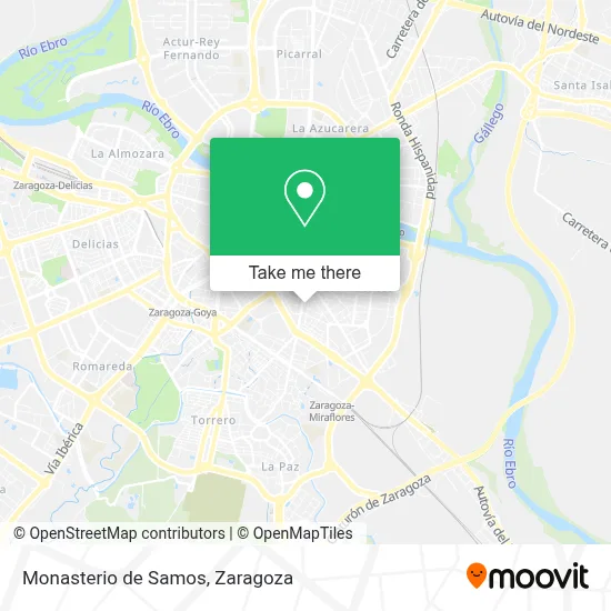 Monasterio de Samos map