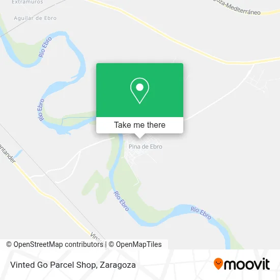 Vinted Go Parcel Shop map
