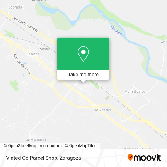 Vinted Go Parcel Shop map