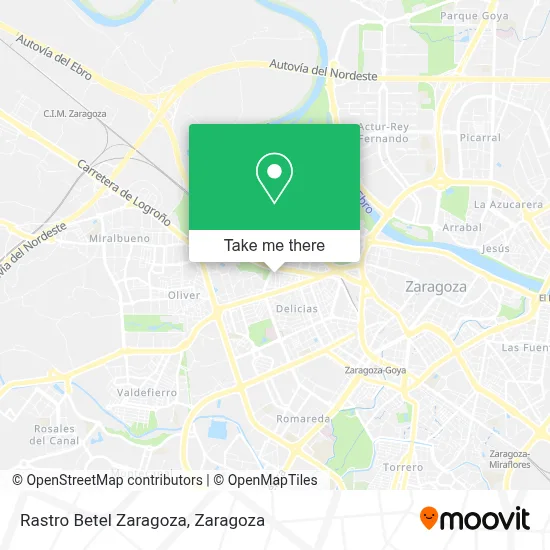 Rastro Betel Zaragoza map