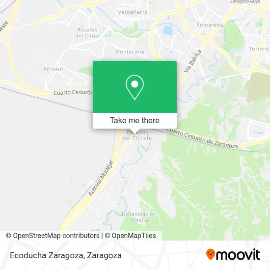 Ecoducha Zaragoza map
