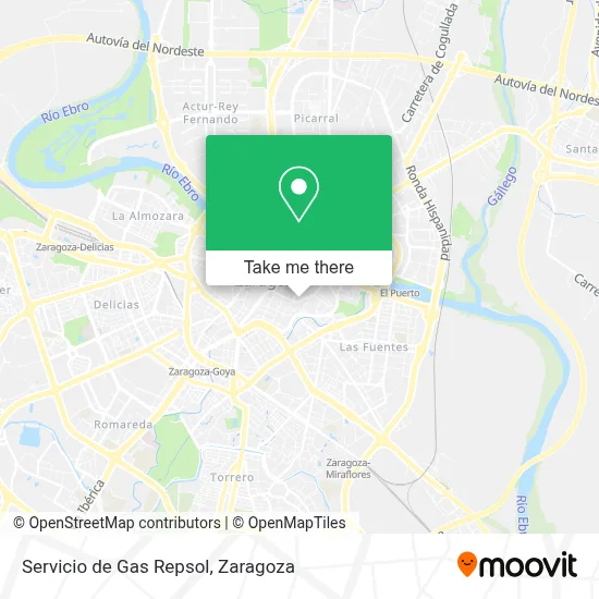Servicio de Gas Repsol map