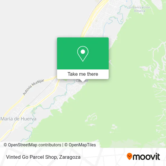 Vinted Go Parcel Shop map