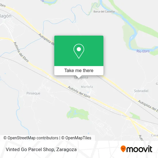 Vinted Go Parcel Shop map