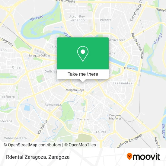 Rdental Zaragoza map