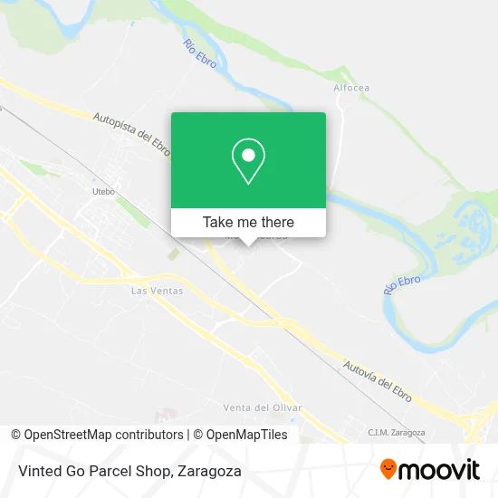 Vinted Go Parcel Shop map