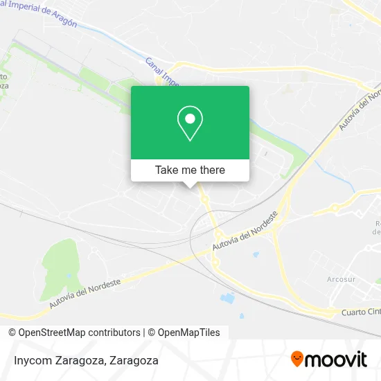 Inycom Zaragoza map