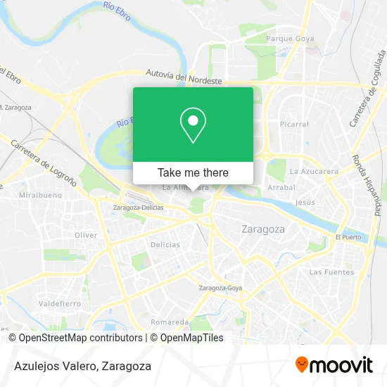 Azulejos Valero map