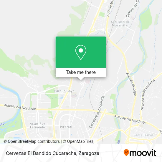 Cervezas El Bandido Cucaracha map