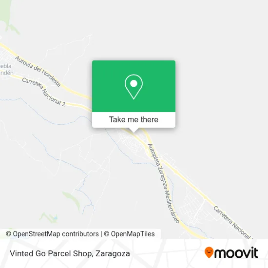 Vinted Go Parcel Shop map
