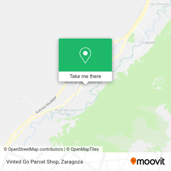Vinted Go Parcel Shop map