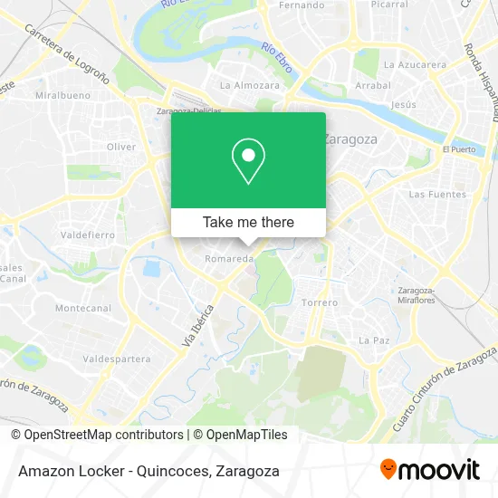 Amazon Locker - Quincoces map