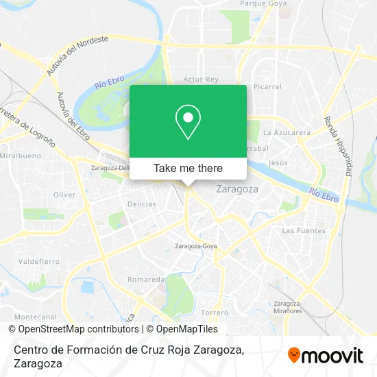 mapa Centro de Formación de Cruz Roja Zaragoza