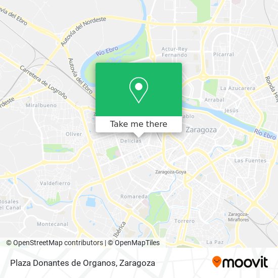 Plaza Donantes de Organos map