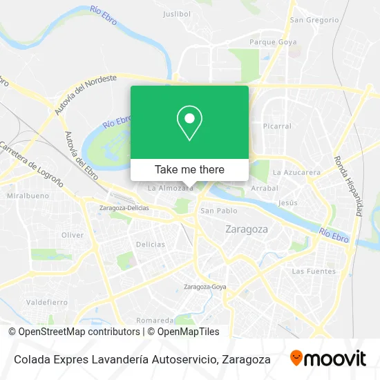 Colada Expres Lavandería Autoservicio map