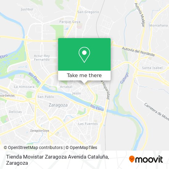 mapa Tienda Movistar Zaragoza Avenida Cataluña