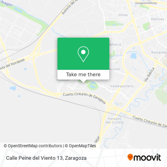 How to get to Calle Peine del Viento 13 in Zaragoza by Light Rail or Bus