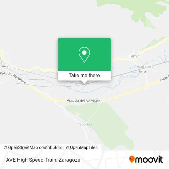 AVE High Speed Train map