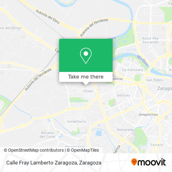 mapa Calle Fray Lamberto Zaragoza