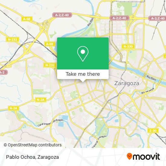 How to get to Pablo Ochoa in Zaragoza by Bus or Train?