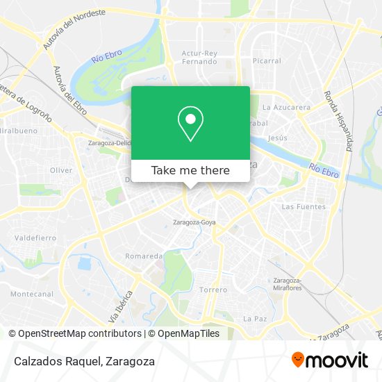 How to get to Calzados Raquel in Zaragoza by Bus or Train?