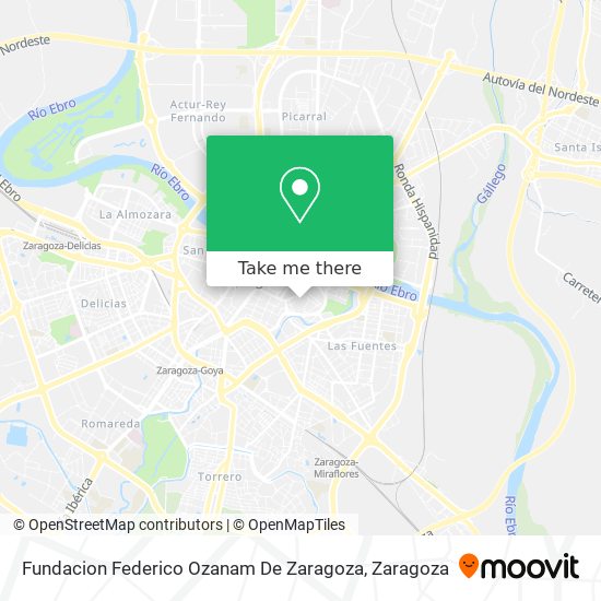 Fundacion Federico Ozanam De Zaragoza map