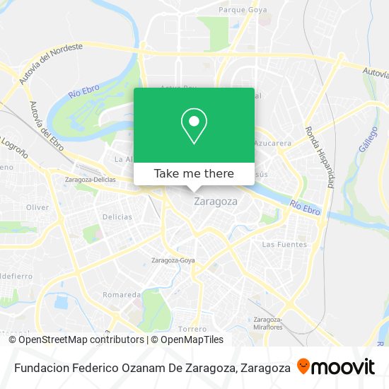 Fundacion Federico Ozanam De Zaragoza map