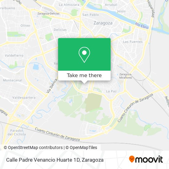 How to get to Calle Padre Venancio Huarte 1D in Zaragoza by Bus or Light  Rail?