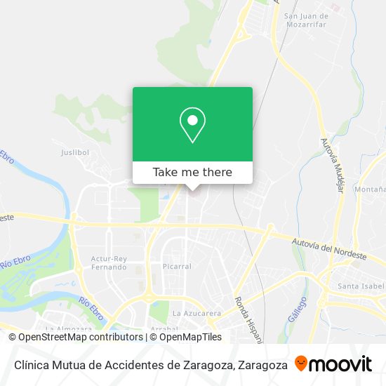 mapa Clínica Mutua de Accidentes de Zaragoza