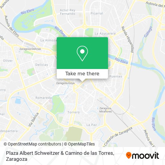 mapa Plaza Albert Schweitzer & Camino de las Torres