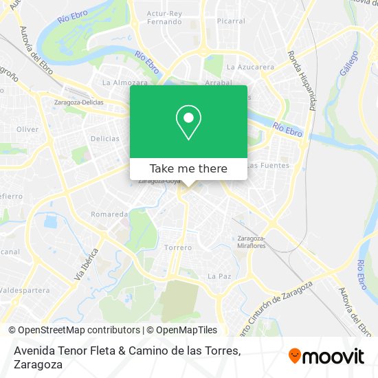 mapa Avenida Tenor Fleta & Camino de las Torres