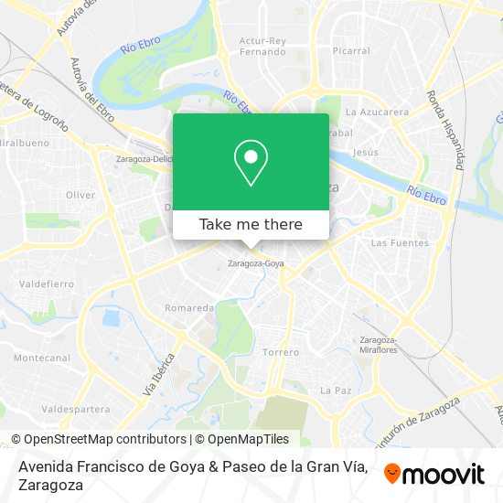 mapa Avenida Francisco de Goya & Paseo de la Gran Vía