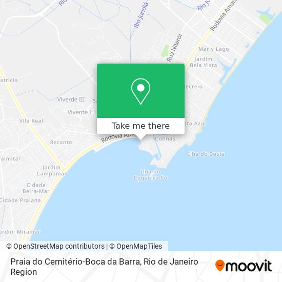 Mapa Praia do Cemitério-Boca da Barra
