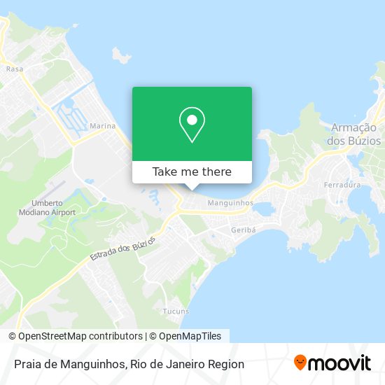 Praia de Manguinhos map