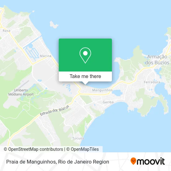 Praia de Manguinhos map