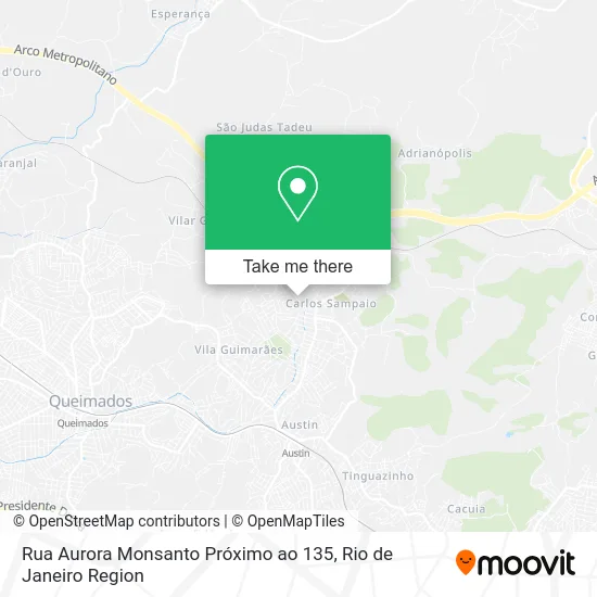 Rua Aurora Monsanto Próximo ao 135 map