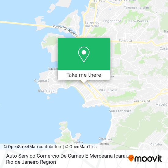 Auto Servico Comercio De Carnes E Mercearia Icarai map