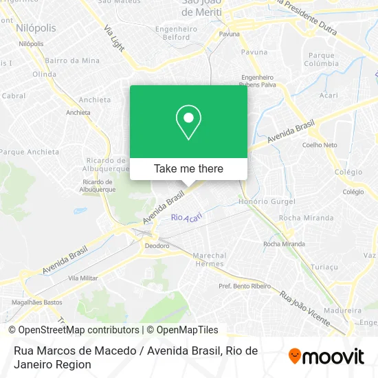 Rua Marcos de Macedo / Avenida Brasil map