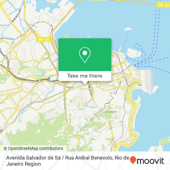 Mapa Avenida Salvador de Sá / Rua Aníbal Benevolo
