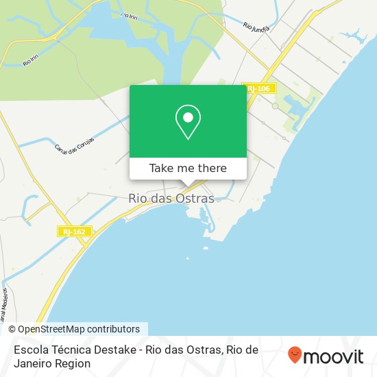 Mapa Escola Técnica Destake - Rio das Ostras