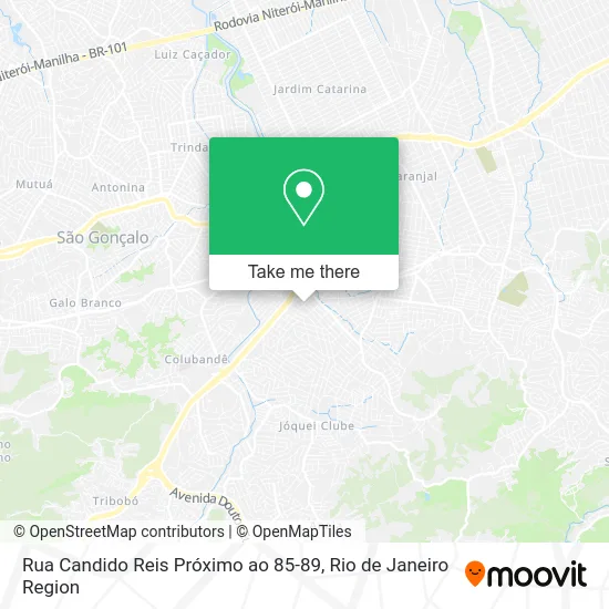 Rua Candido Reis Próximo ao 85-89 map