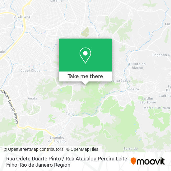 Mapa Rua Odete Duarte Pinto / Rua Ataualpa Pereira Leite Filho