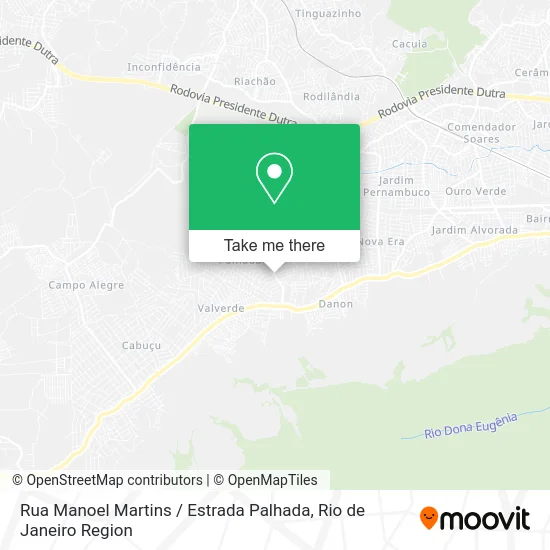 Rua Manoel Martins / Estrada Palhada map