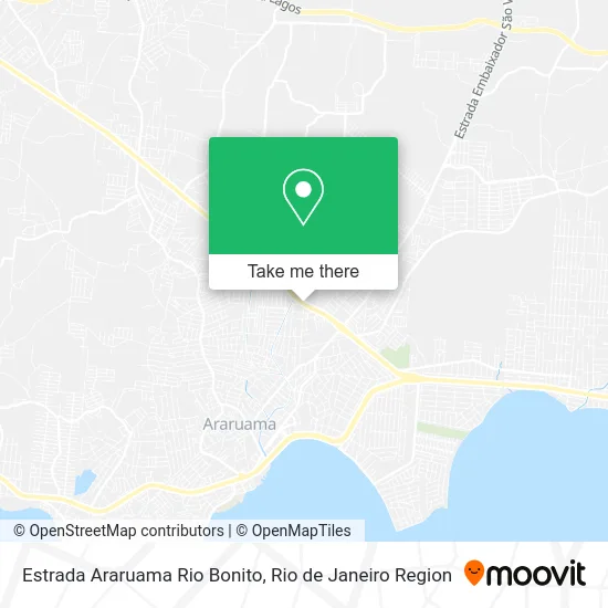 Estrada Araruama Rio Bonito map